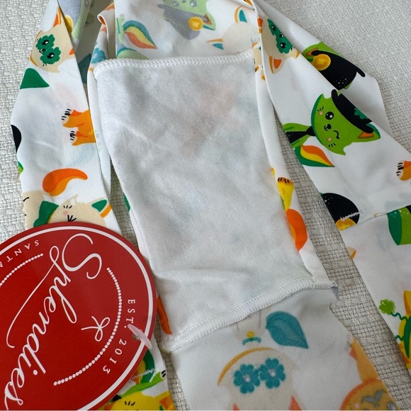 Women's Printed Thong Panties - White and Green St. Patrick’s Day Cats 1X NWT - Picture 6 of 7